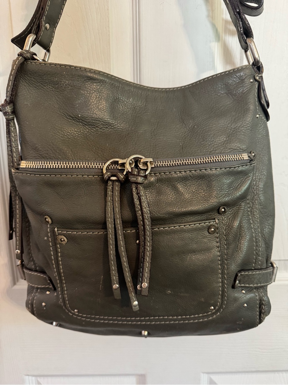Vintage Y2K Chloé Paddington Gray Leather Hobo Shoulder Bag - Picture 14 of 15